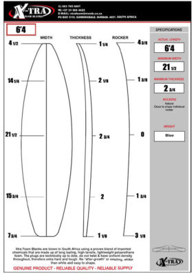 6'4 Shortboard Blank