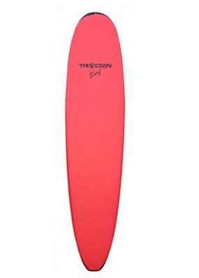 9ft red soft surfboard