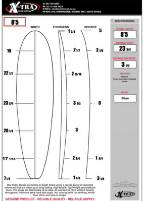 Xtra-Foam-8'5-Surfboard-Blank