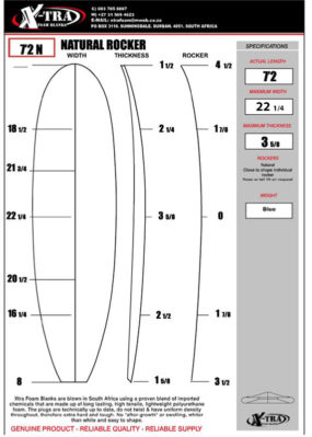 Xtra-Foam-Surfboard-Blank-7'2-Minimal-Blank