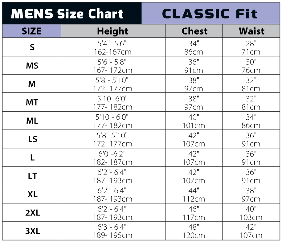 Longboard Size Chart