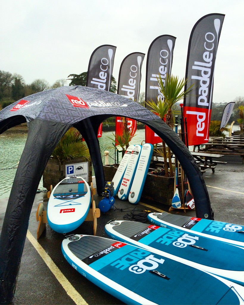 The Red SUP set up and ready to go.