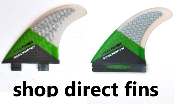 Scarfini large shortboard fins