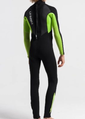 C Skins Kids Wetsuit 32 Element Green Back