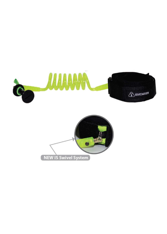 Island Style 6.5mm Coiled Bodyboard Wrist Leash Yellow