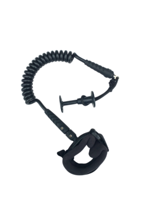 Island Style 6.5mm Coiled Bodyboard Wrist Leash Black Detail