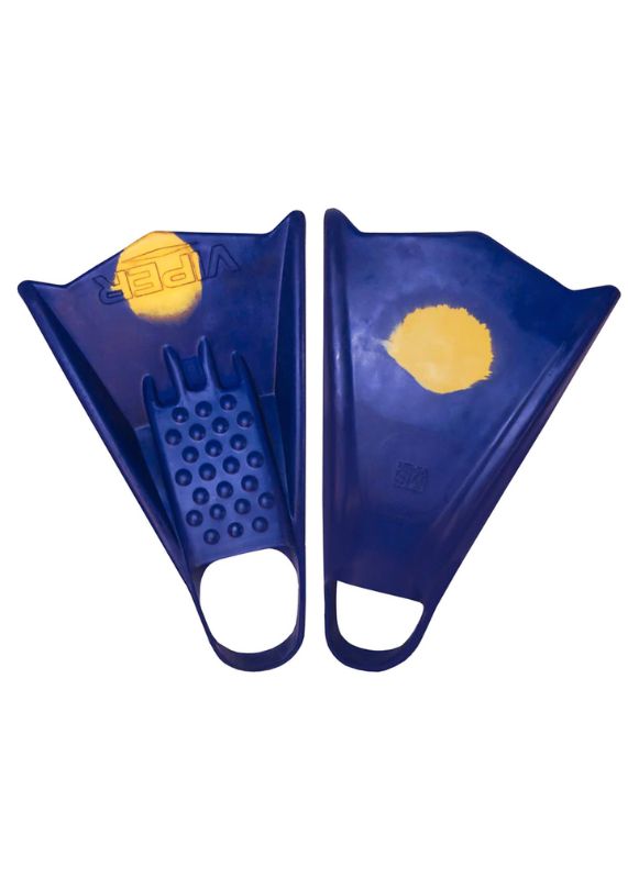 Mike Stewart MS Viper bodyboard fins in blue/yellow