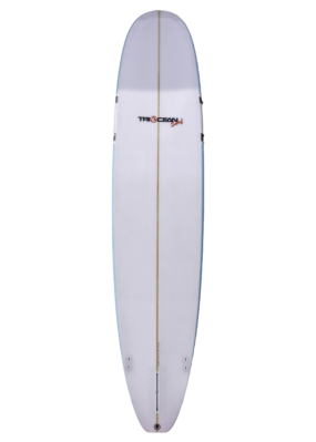 Derek Girven Surfboards 9’6″ Longboard - Baby Blue Banner - Image 2