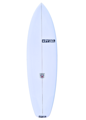 Pyzel White Tiger surfboard deck