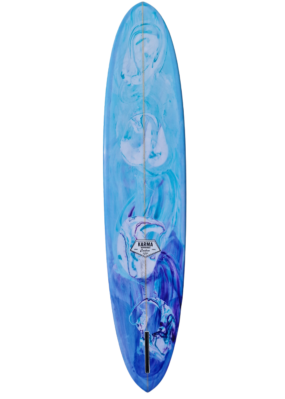 Karma 9'2 The Glider Longboard - Blue Resin Swirl - Image 3