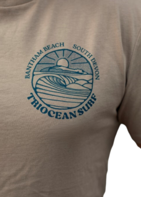 Triocean Surf Organic T Shirt - Sand - Image 2