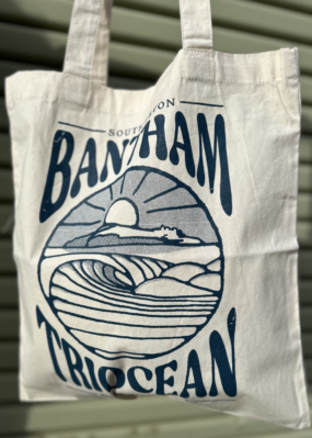 Tote Bag (Sand/blue) - Image 2