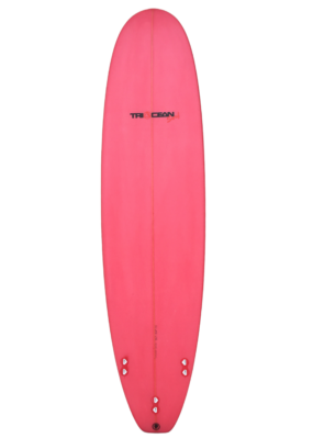 Derek Girven Surfboards 7'6" Minimal - Red Rails & Bottom - Image 2