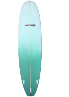 Derek Girven Surfboards 7'6" Minimal - Lt Green Solid Fade - Image 2