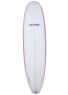 Derek Girven Surfboards 7'6" Minimal - Red Rail - Image 2