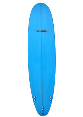 Derek Girven Surfboards 7'6" Minimal - Blue Rail & Bottom - Image 2