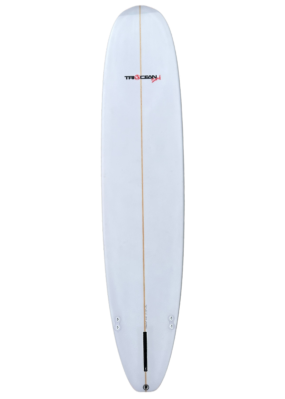 Triocean Surf 9'2" Longboard (Orange and Black Stripes) - Image 2