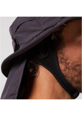 O&E Stiff Peak Indo Hat Strap Charcoal