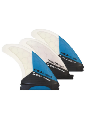 Surfboard fins by Scarfini Equilibrium E2 five fin set - medium