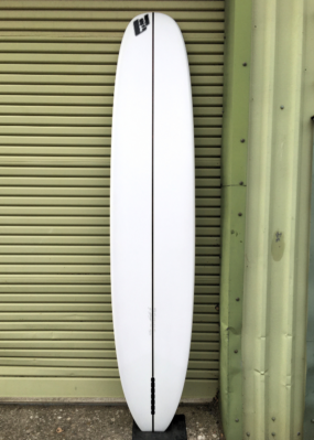 Secondhand surfboard Luke Young 9'8" longboard single fin bottom