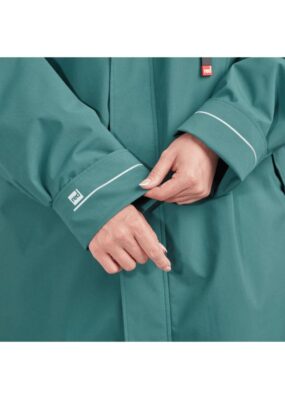 Red Alter Evo Changing Robe in Deep Teal cuffs