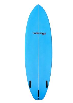 Triocean 6'4" Evo Shortboard - Blue Full Spray