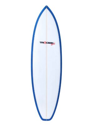 shortboard surfboard 6-4 evo deck blue rail