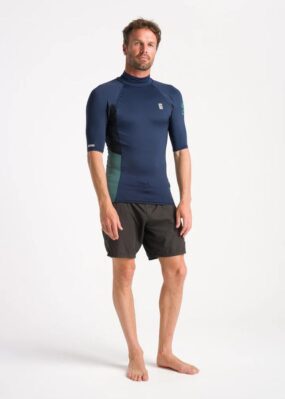 C-Skins NuWave Men's Short Sleeve Rash Vest on model