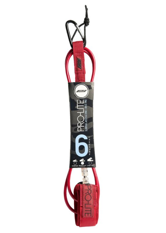 Pro Lite Freesurf leash 6ft Red Maroon