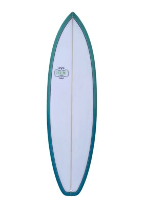 Triocean 6'2" Evo Shortboard - Teal Faded Rails