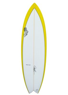Derek Girven Surfboards 5''10" Pro Fish - Yellow Rails